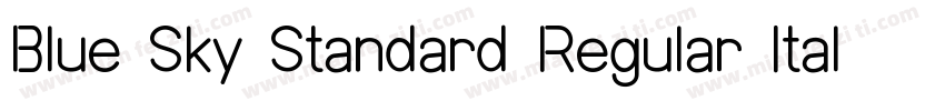 Blue Sky Standard Regular Italic字体转换